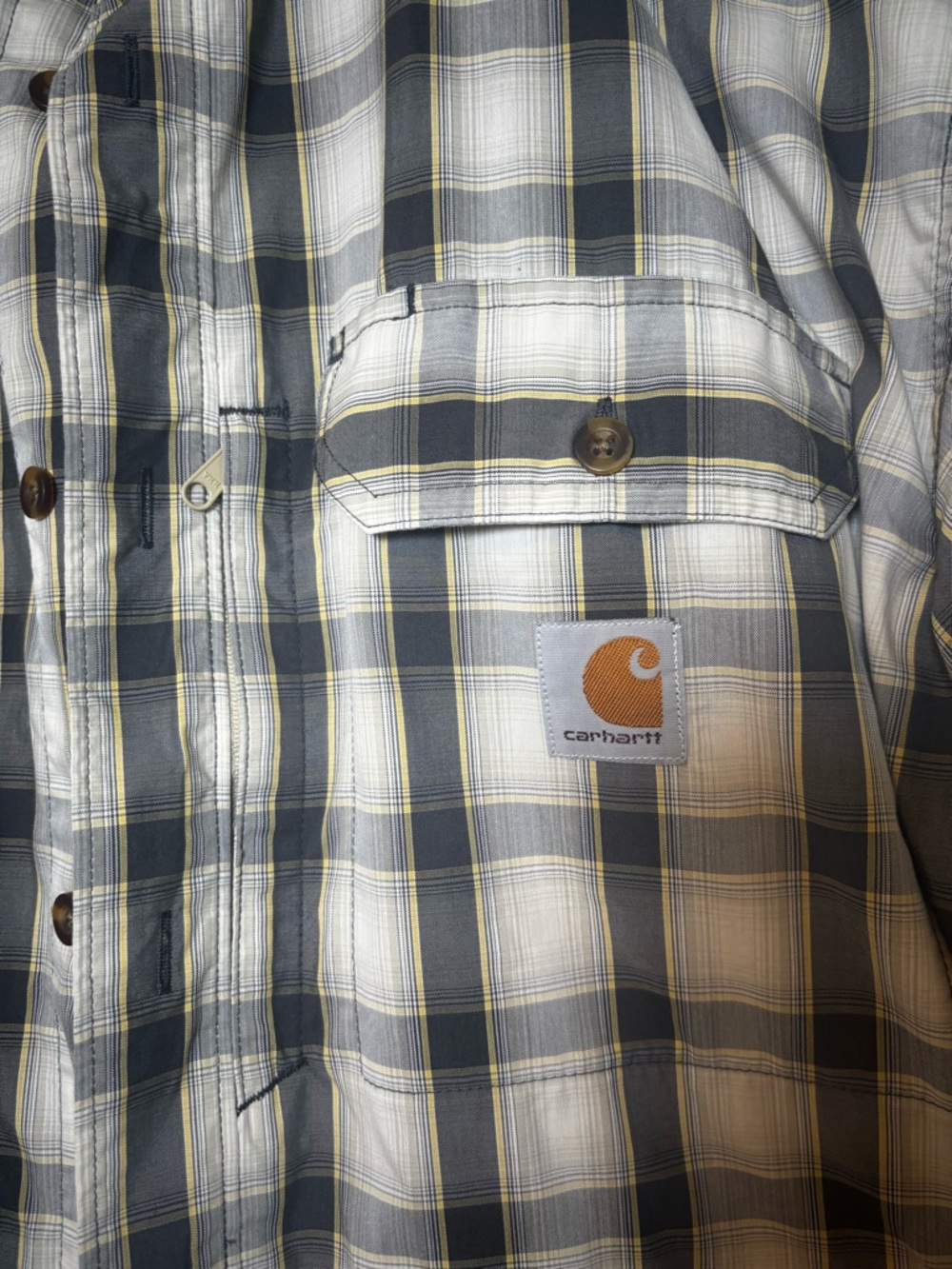 Carhartt Force Ridgefield Shirt Sz 2XL Relaxed Fit Plaid Work Shirt Wicking Vent - Picture 5 of 7